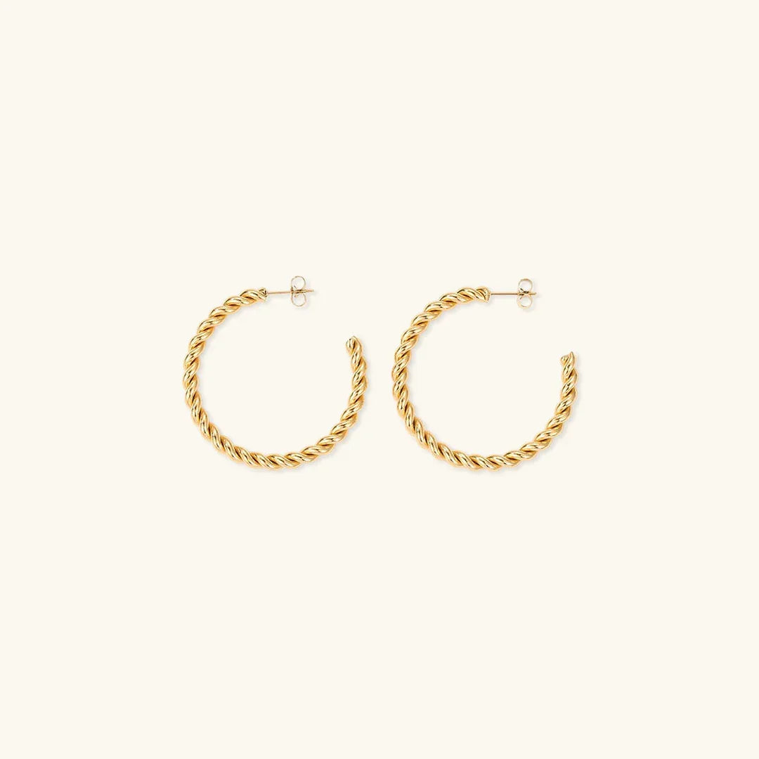 [ElanLuxe]Gigi Twist Gold Earrings