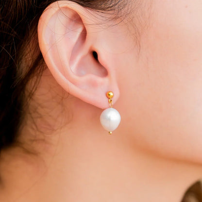 [ElanLuxe]Gloria Freshwater Pearl Earrings