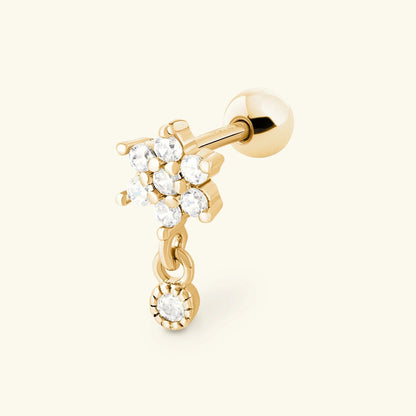 [ElanLuxe]Roxanne Round Back Diamond Stud
