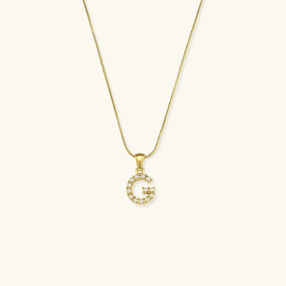 [ElanLuxe]Augustine Initial Letter Pearl Necklace