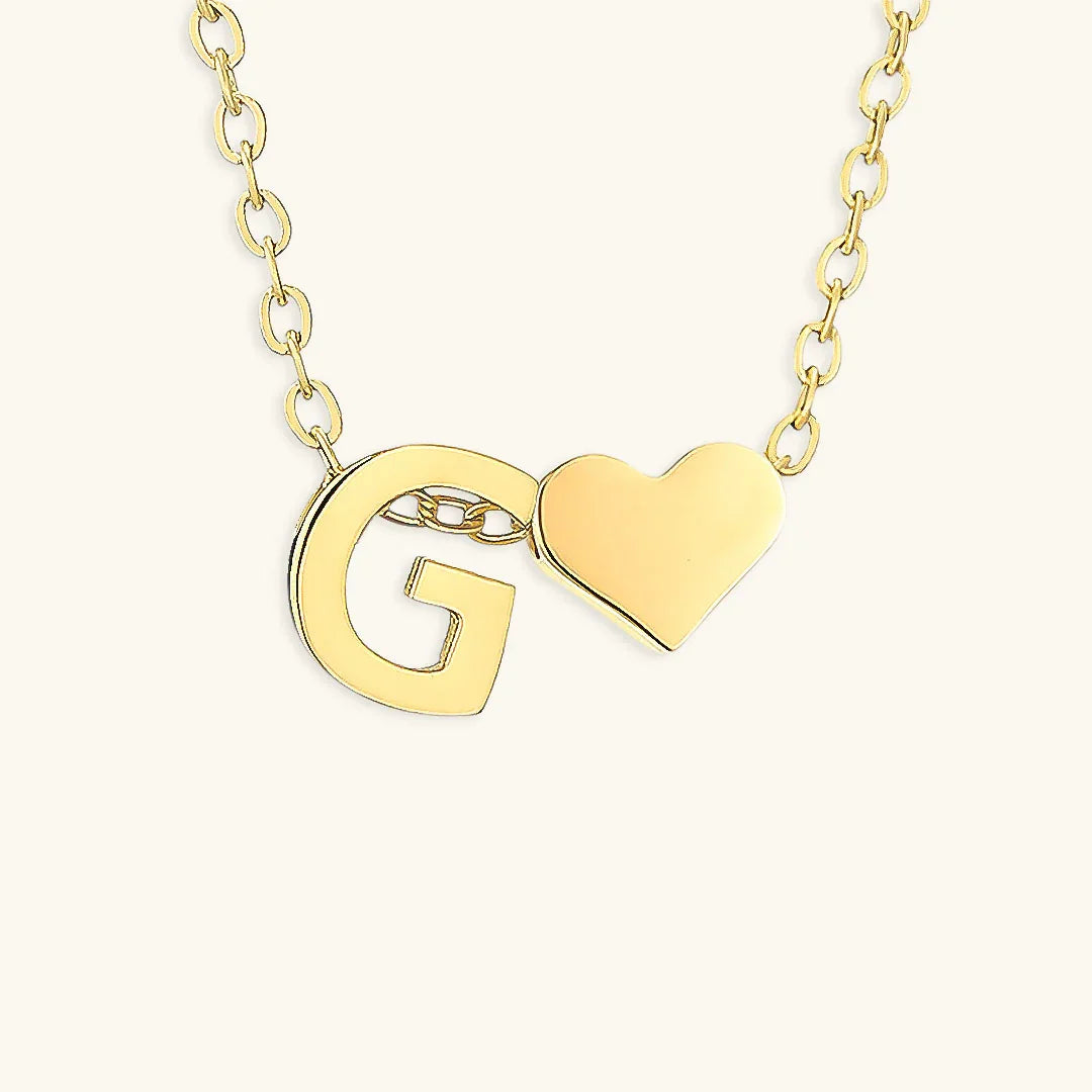 [ElanLuxe]Ria Initial Letter Gold Necklace