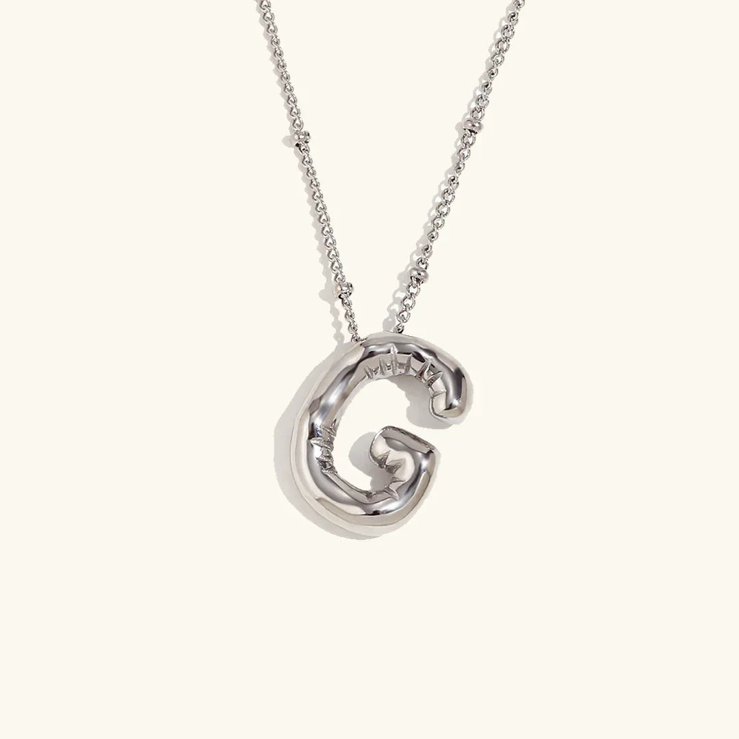 [ElanLuxe]Balloon Gold Initial Necklace