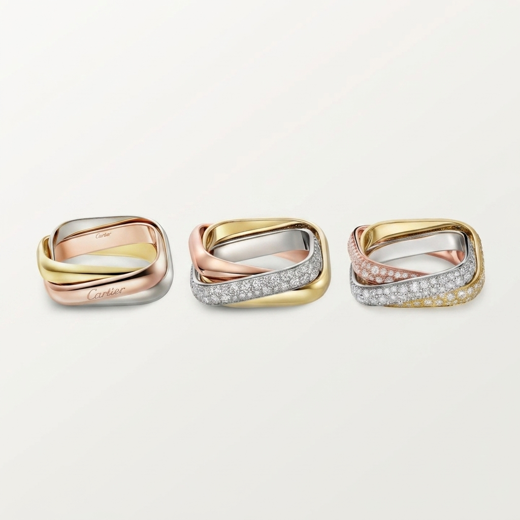 [ElanLuxe Jewelry]TRINITY 3.5MM CUSHION RING COLLECTION