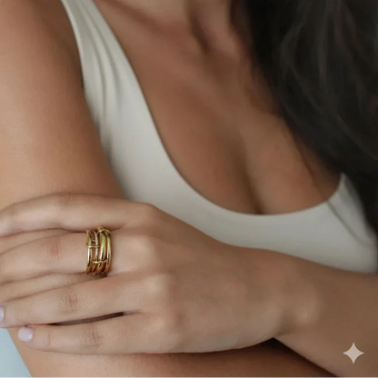 [ElanLuxe]Christabel Diamond Ring Stack