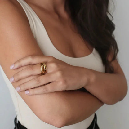 [ElanLuxe]Christabel Diamond Ring Stack