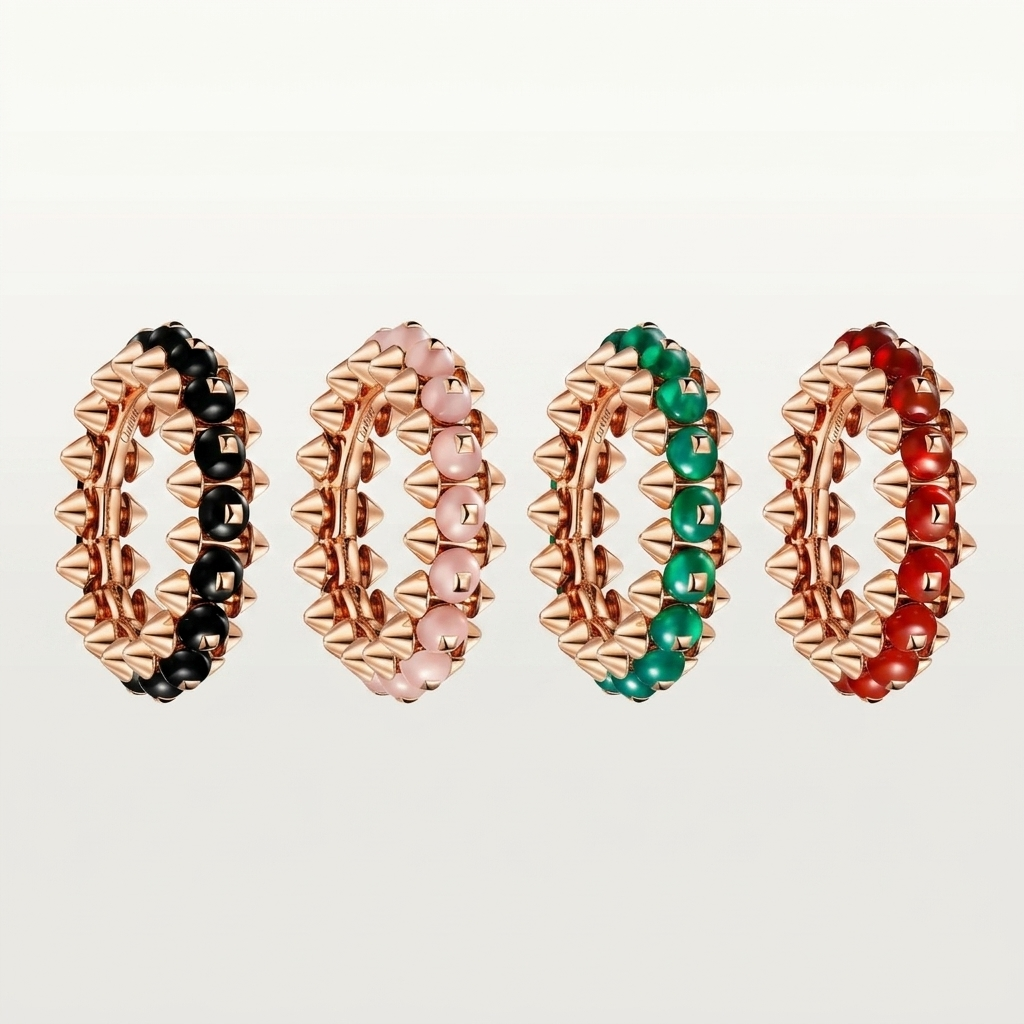 [ElanLuxe Jewelry]CLASH 7.9MM AGATE CHALCEDONY RING