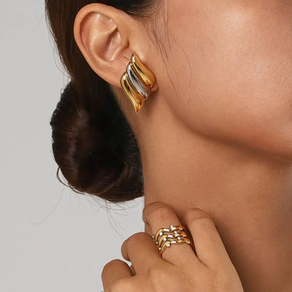 [ElanLuxe]Vera Gold Earrings