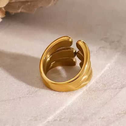 [ElanLuxe]Cassiel Layered Gold Ring