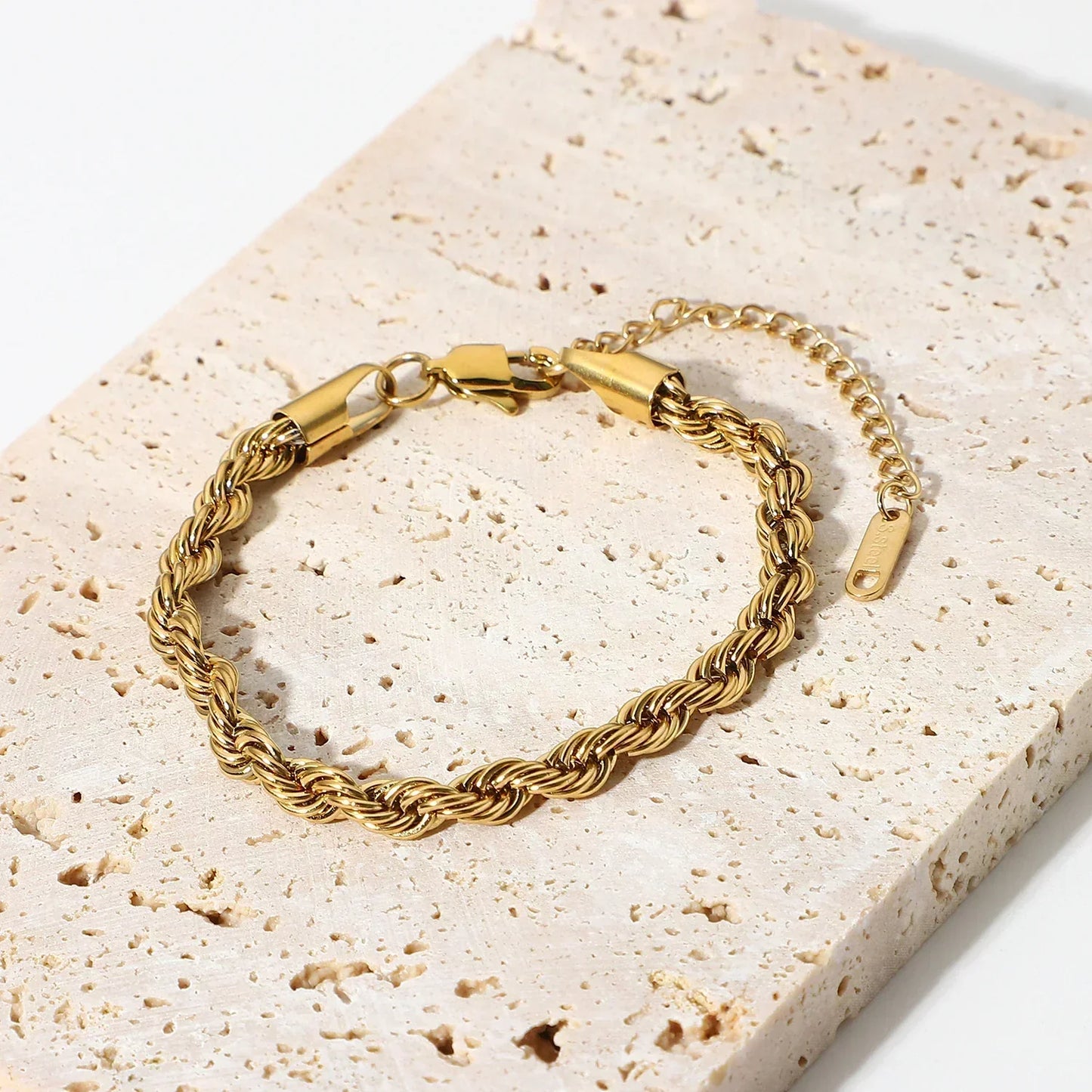 [ElanLuxe]Clara Rope Chain Gold Bracelet