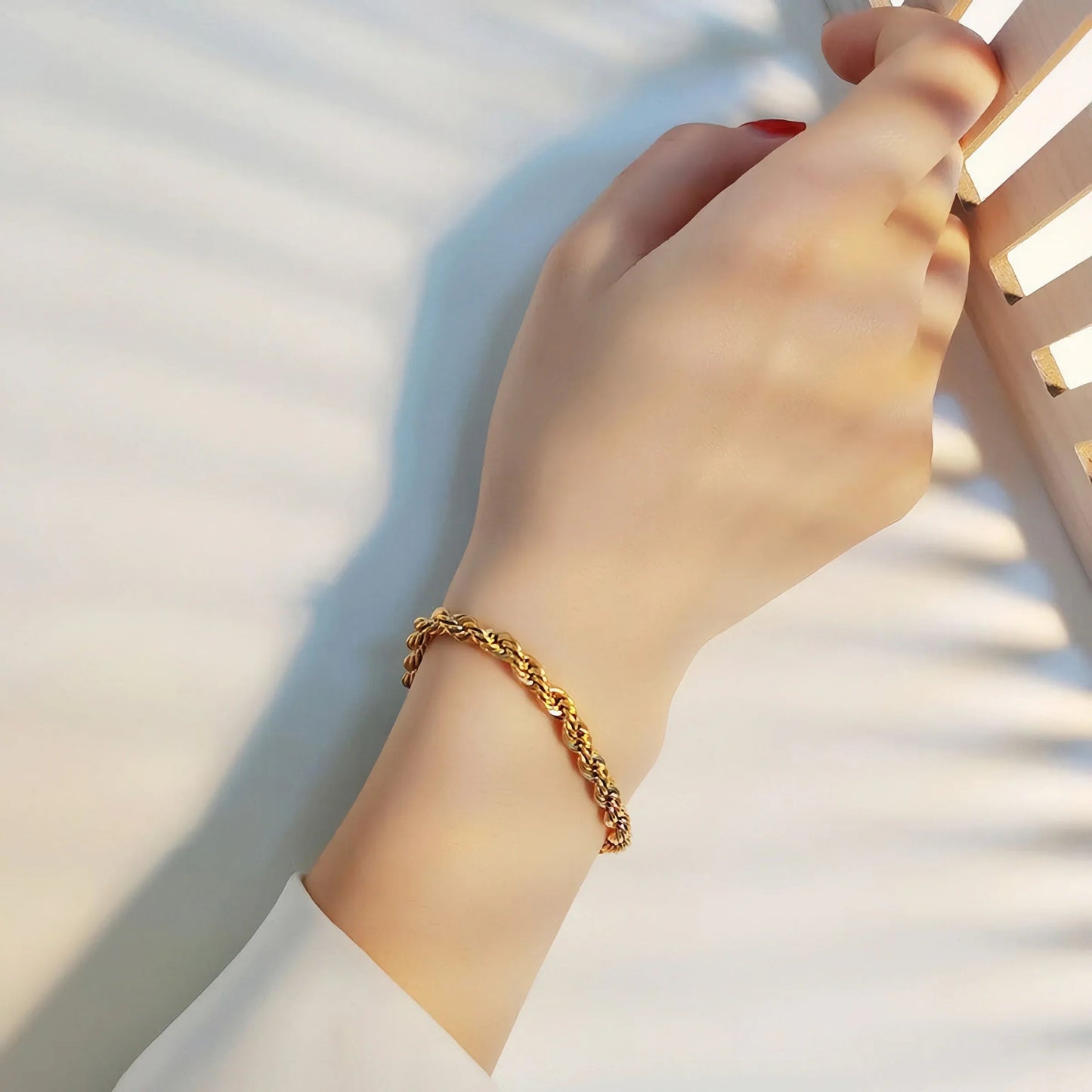 [ElanLuxe]Clara Rope Chain Gold Bracelet