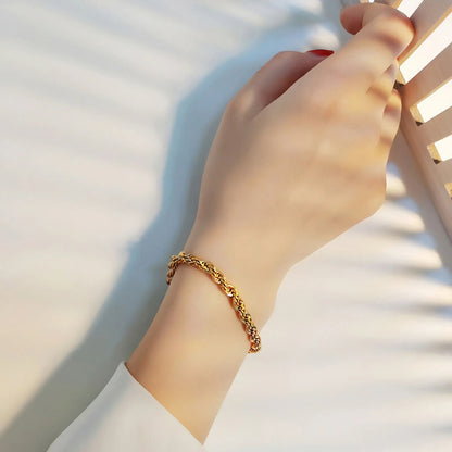 [ElanLuxe]Clara Rope Chain Gold Bracelet