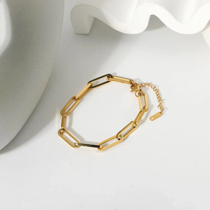 [ElanLuxe]Asta Gold Paperclip Chain Bracelet