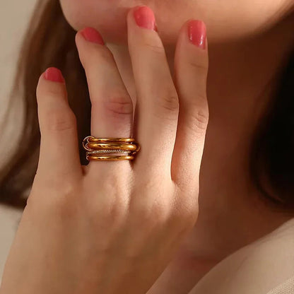 [ElanLuxe]Christabel Diamond Ring Stack