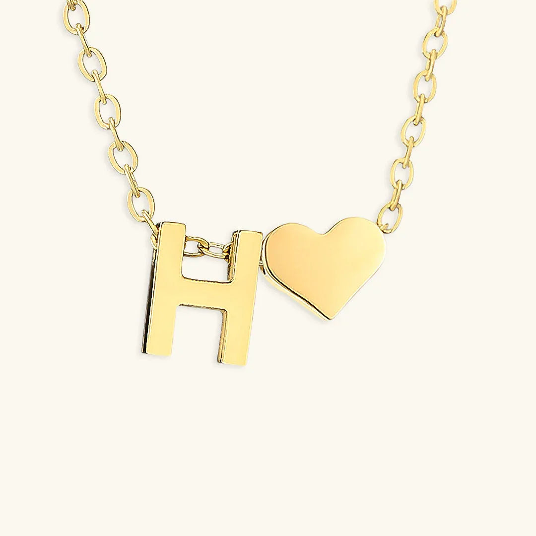 [ElanLuxe]Ria Initial Letter Gold Necklace