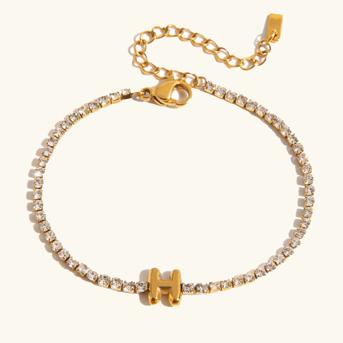 [ElanLuxe]Avaria Bubble Letter Tennis Bracelet
