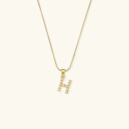 [ElanLuxe]Augustine Initial Letter Pearl Necklace