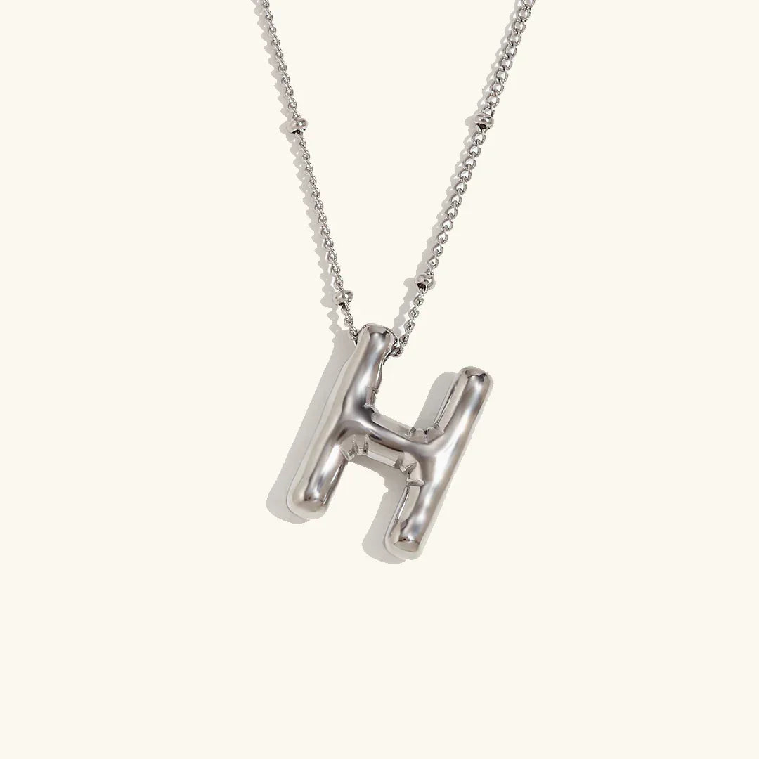 [ElanLuxe]Balloon Gold Initial Necklace