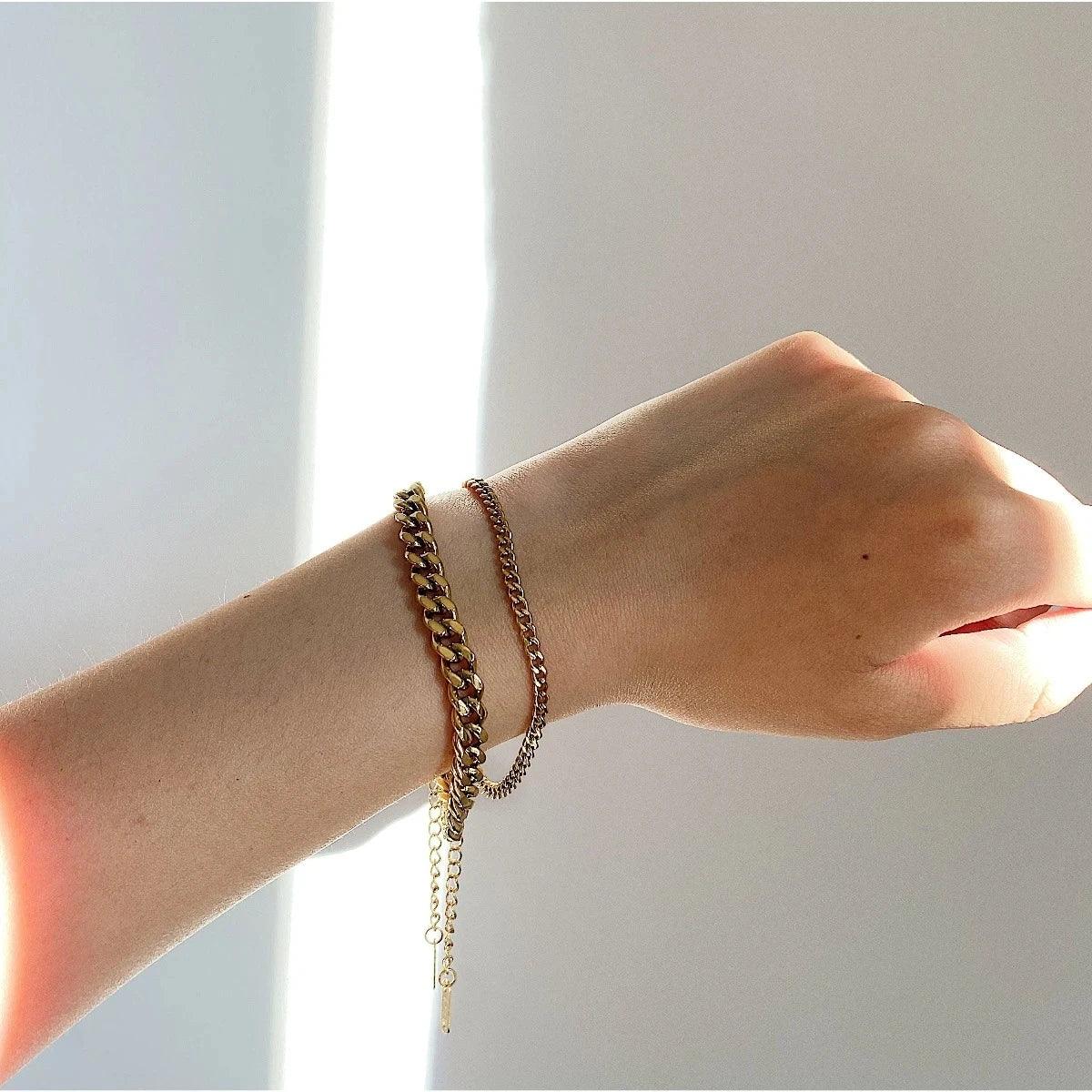 [ElanLuxe]Jean Gold Chain Bracelet