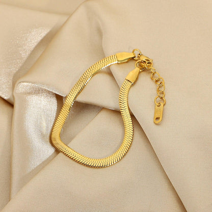 [ElanLuxe]Ellaine Gold Herringbone Bracelet