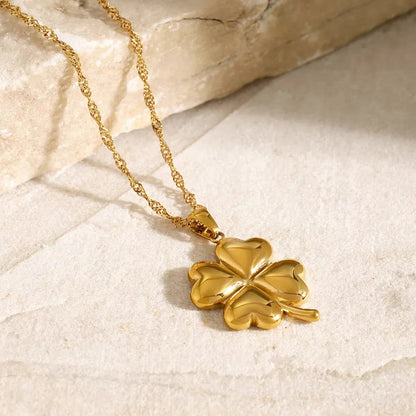 [ElanLuxe]Ella Clover Gold Necklace