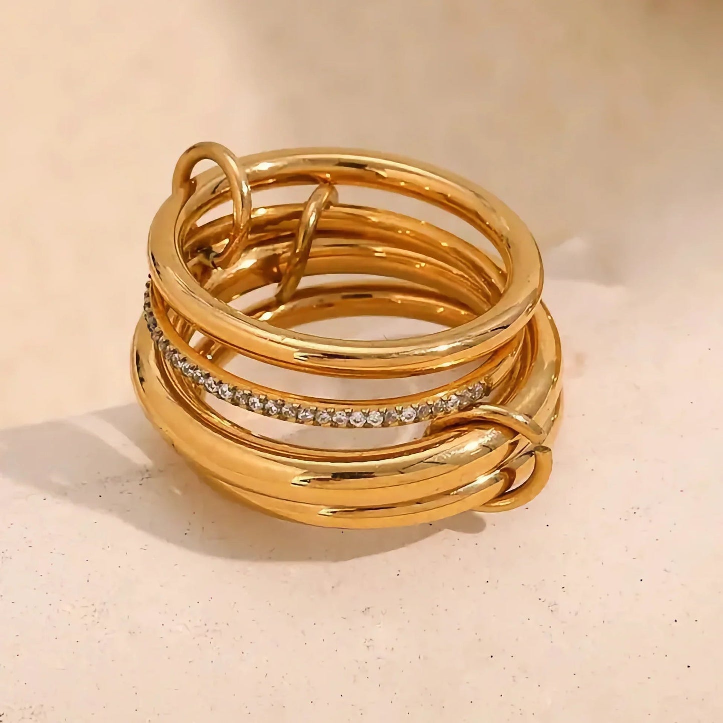 [ElanLuxe]Christabel Diamond Ring Stack