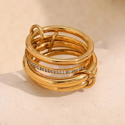 [ElanLuxe]Christabel Diamond Ring Stack