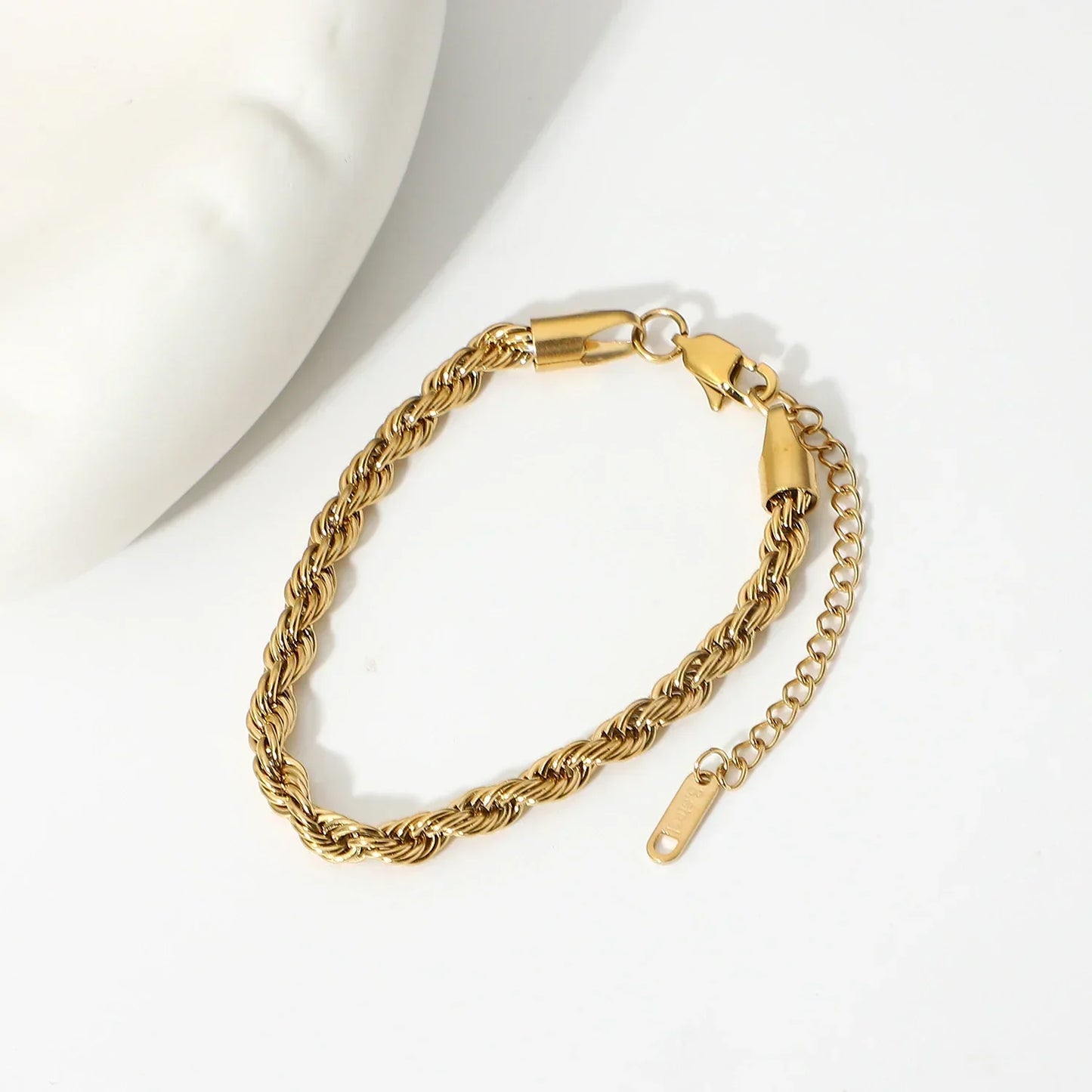 [ElanLuxe]Clara Rope Chain Gold Bracelet