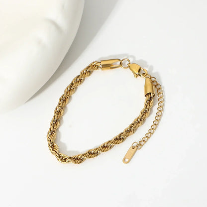 [ElanLuxe]Clara Rope Chain Gold Bracelet