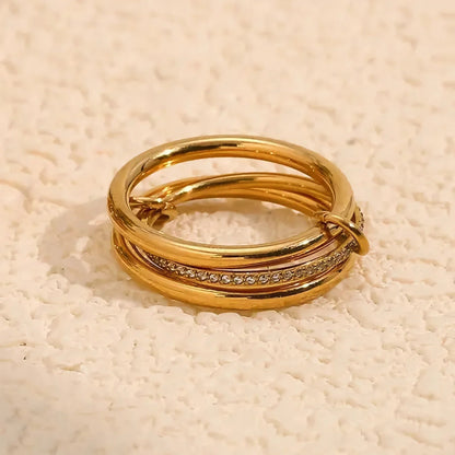 [ElanLuxe]Dara Diamond Ring Stack