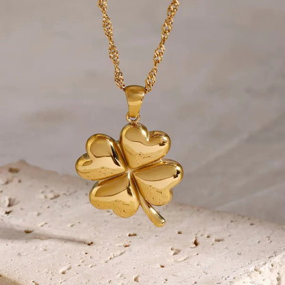 [ElanLuxe]Ella Clover Gold Necklace