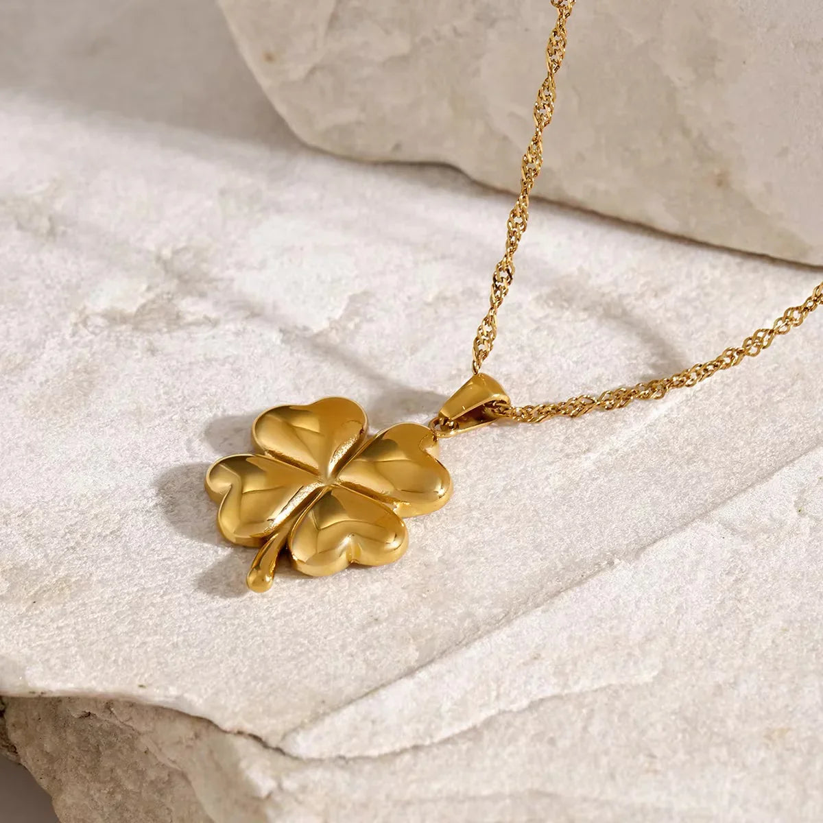 [ElanLuxe]Ella Clover Gold Necklace