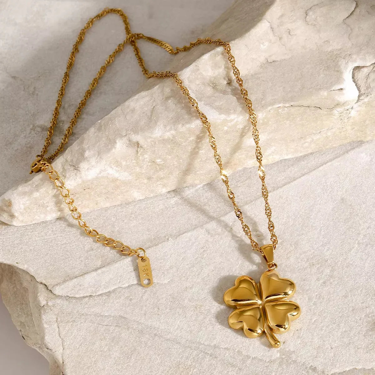 [ElanLuxe]Ella Clover Gold Necklace