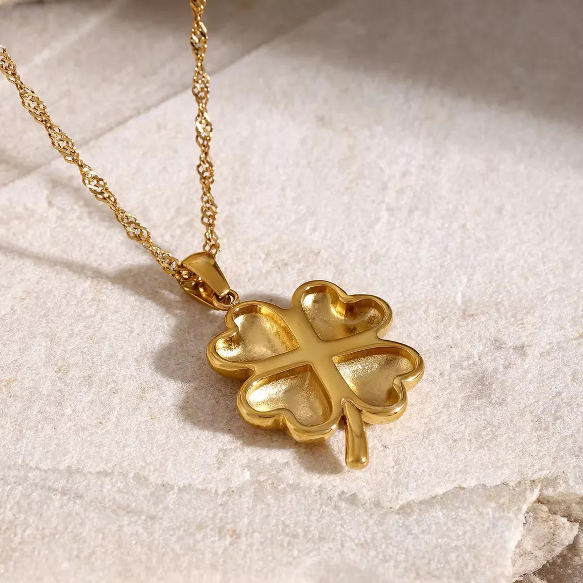 [ElanLuxe]Ella Clover Gold Necklace