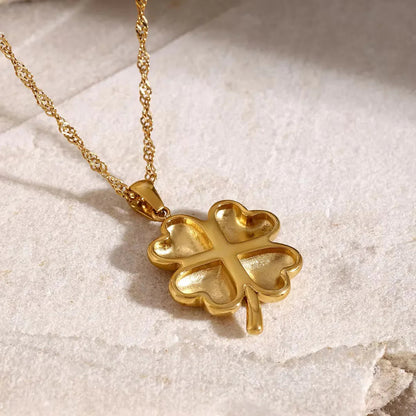[ElanLuxe]Ella Clover Gold Necklace