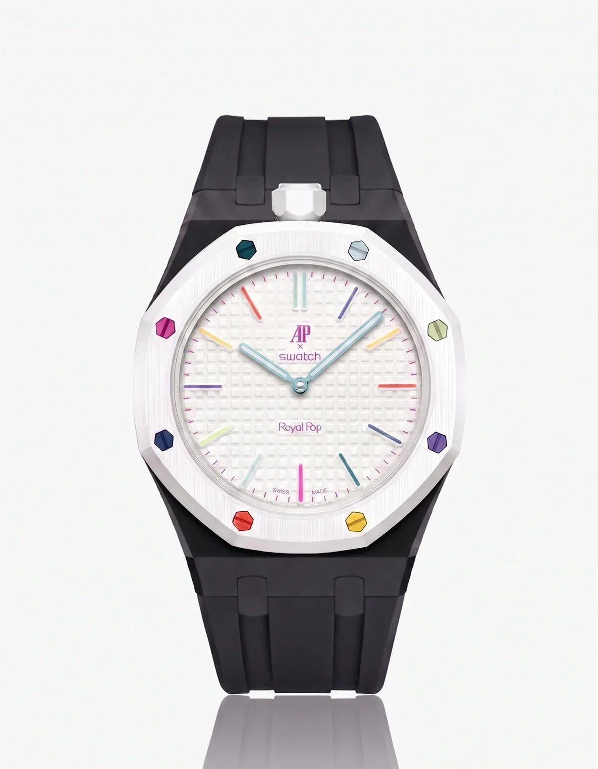 Silicone Strap & Case  Royal Pop Huit Blanc(Customize  Colors)