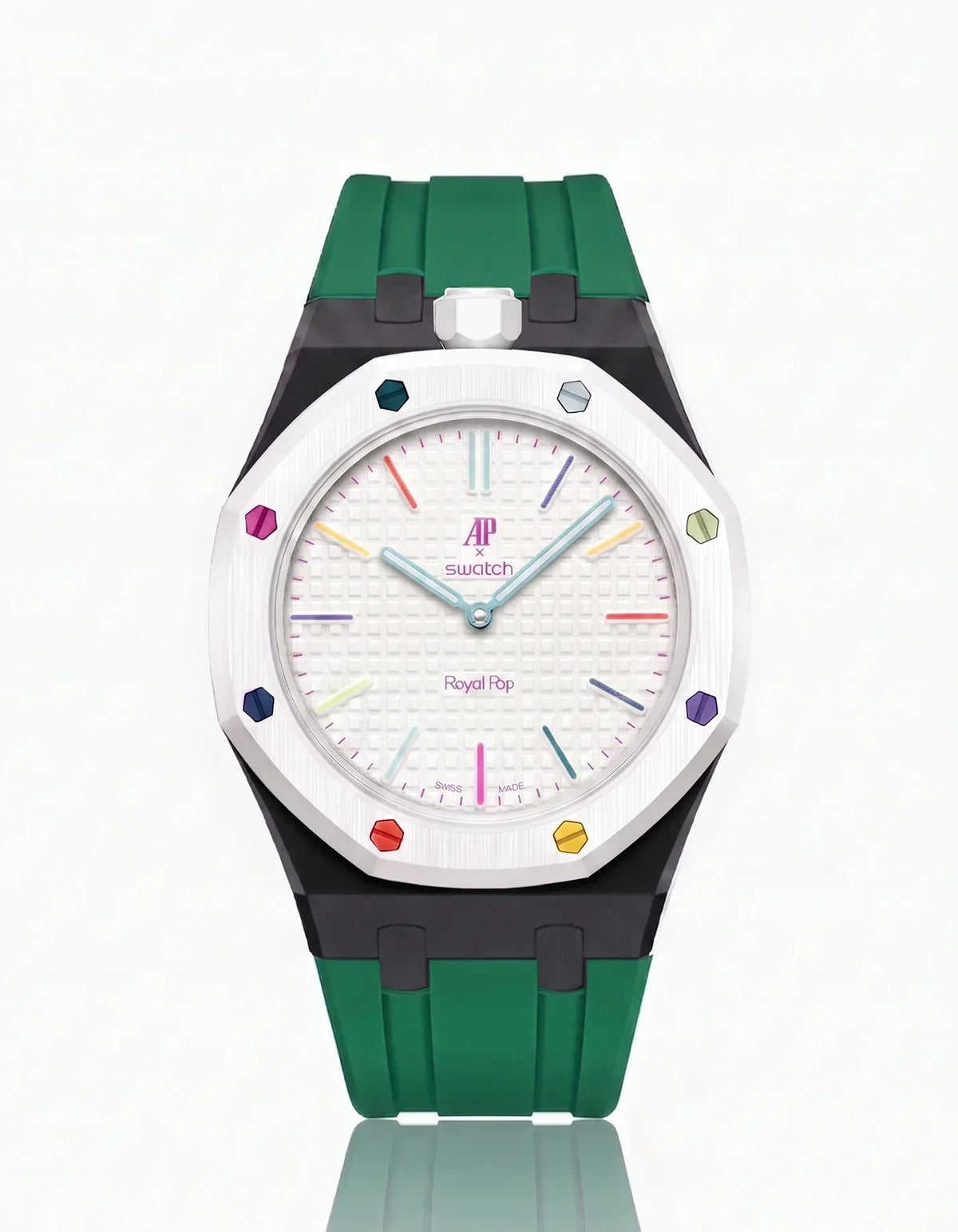 Silicone Strap & Case  Royal Pop Huit Blanc(Customize  Colors)