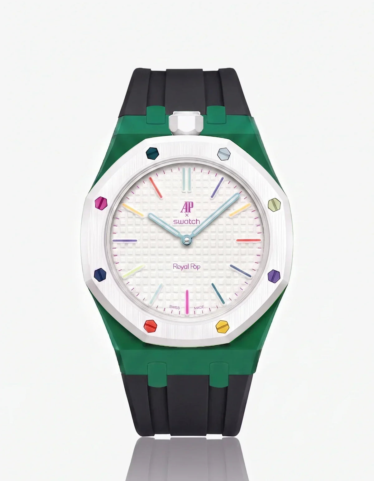 Silicone Strap & Case  Royal Pop Huit Blanc(Customize  Colors)