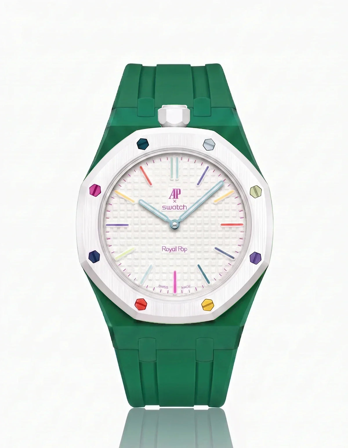 Silicone Strap & Case  Royal Pop Huit Blanc(Customize  Colors)