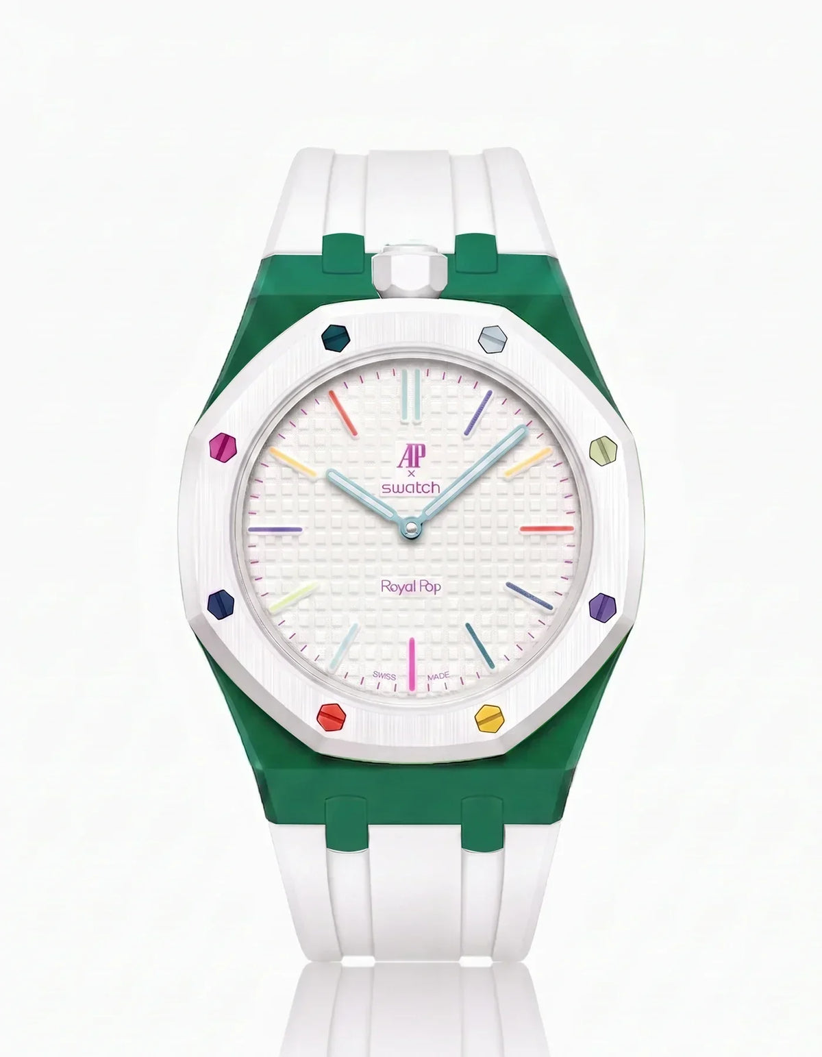 Silicone Strap & Case  Royal Pop Huit Blanc(Customize  Colors)