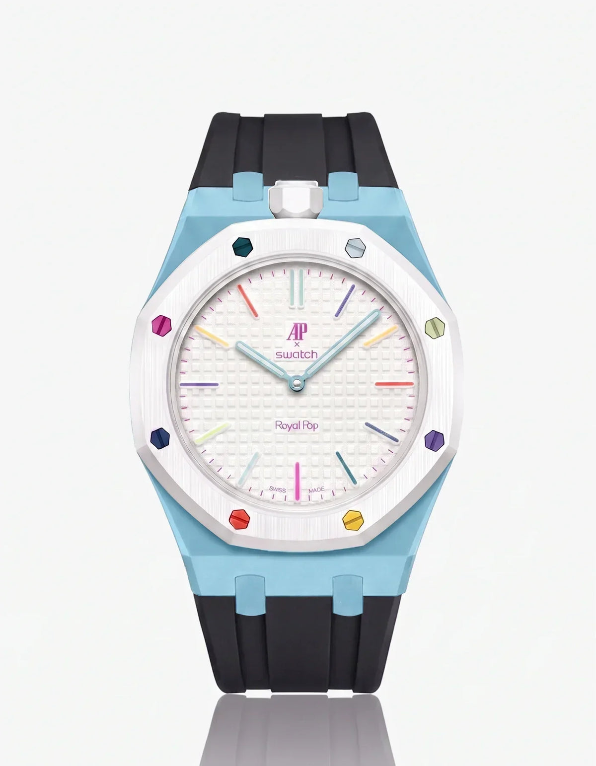 Silicone Strap & Case  Royal Pop Huit Blanc(Customize  Colors)