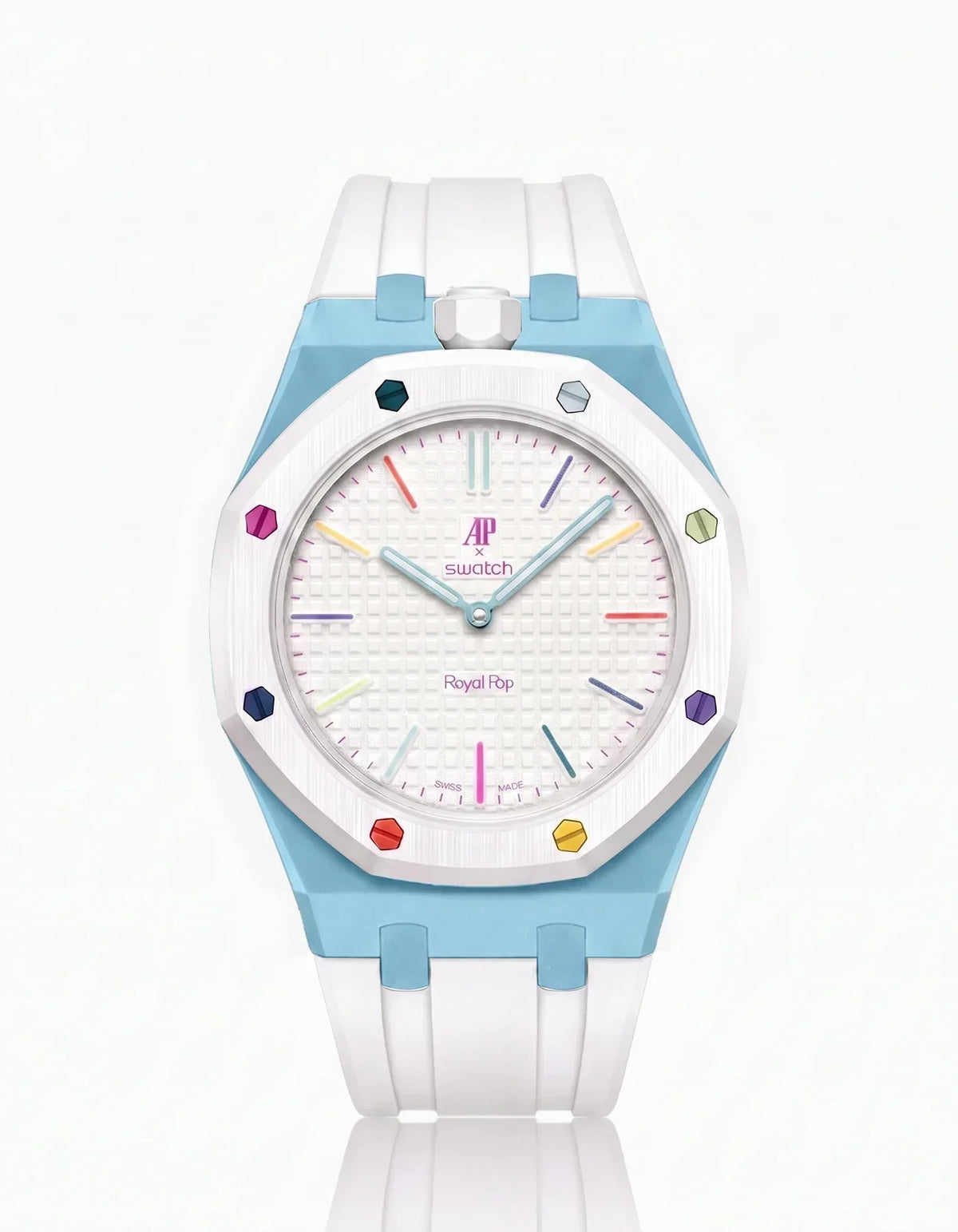 Silicone Strap & Case  Royal Pop Huit Blanc(Customize  Colors)