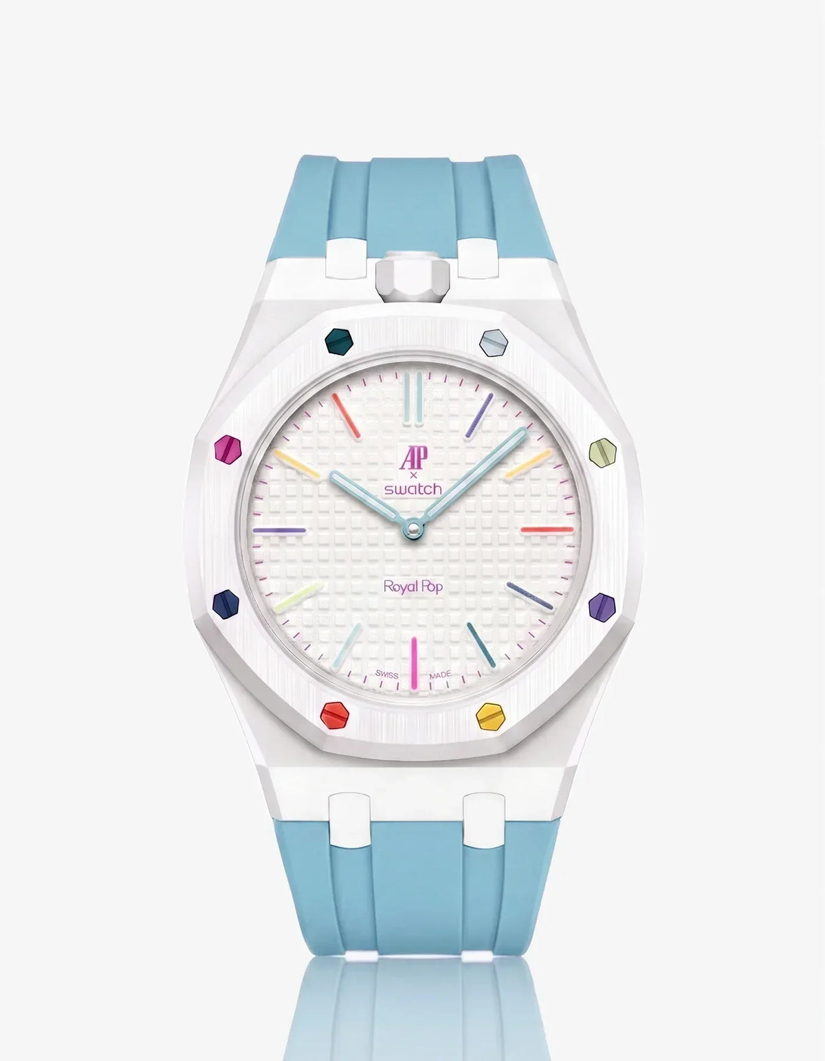 Silicone Strap & Case  Royal Pop Huit Blanc(Customize  Colors)