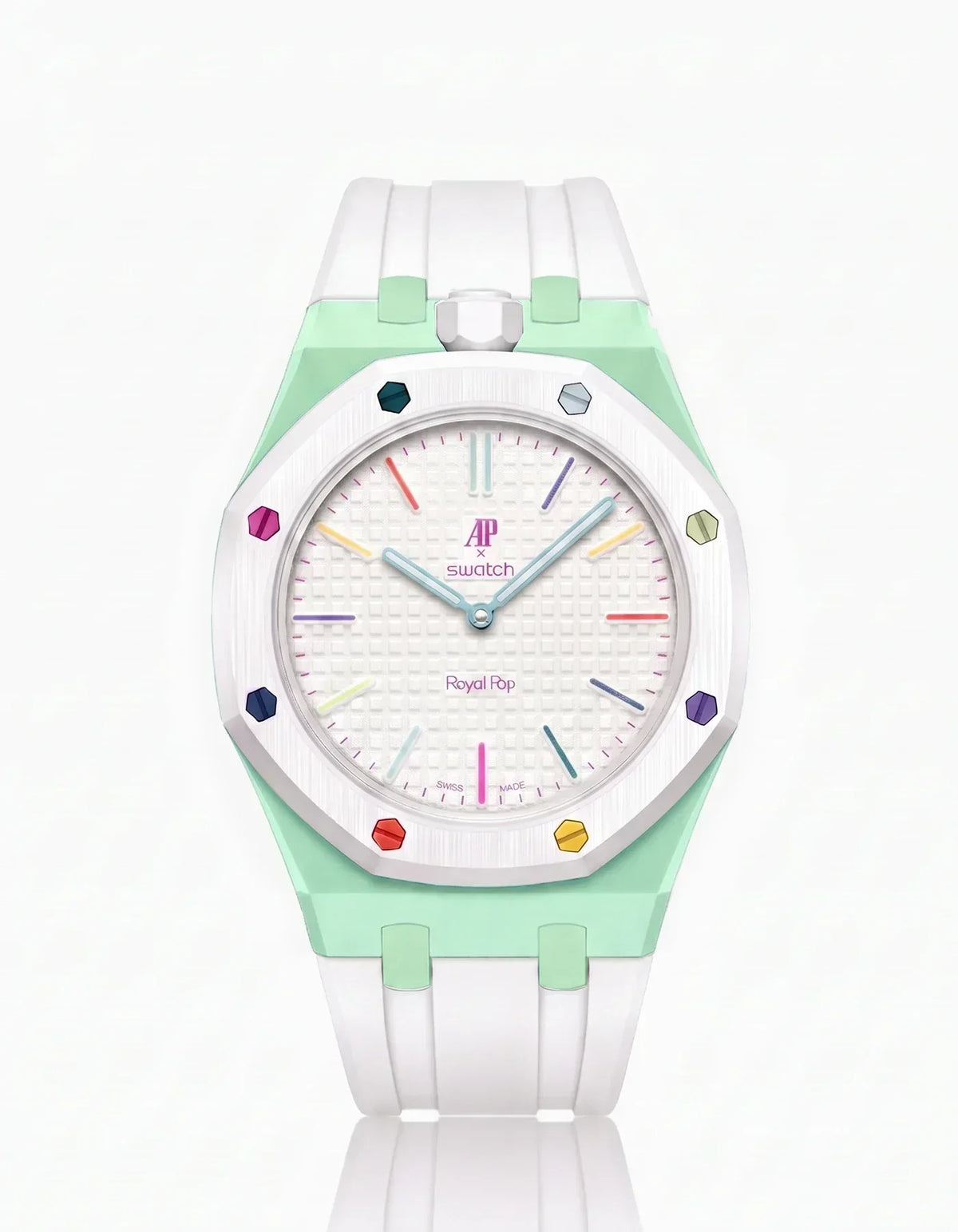 Silicone Strap & Case  Royal Pop Huit Blanc(Customize  Colors)