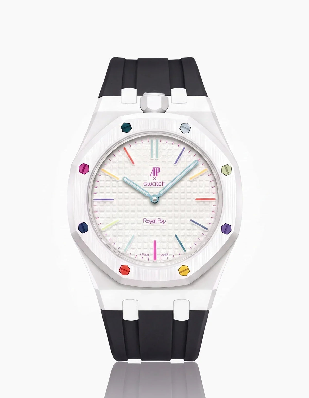 Silicone Strap & Case  Royal Pop Huit Blanc(Customize  Colors)