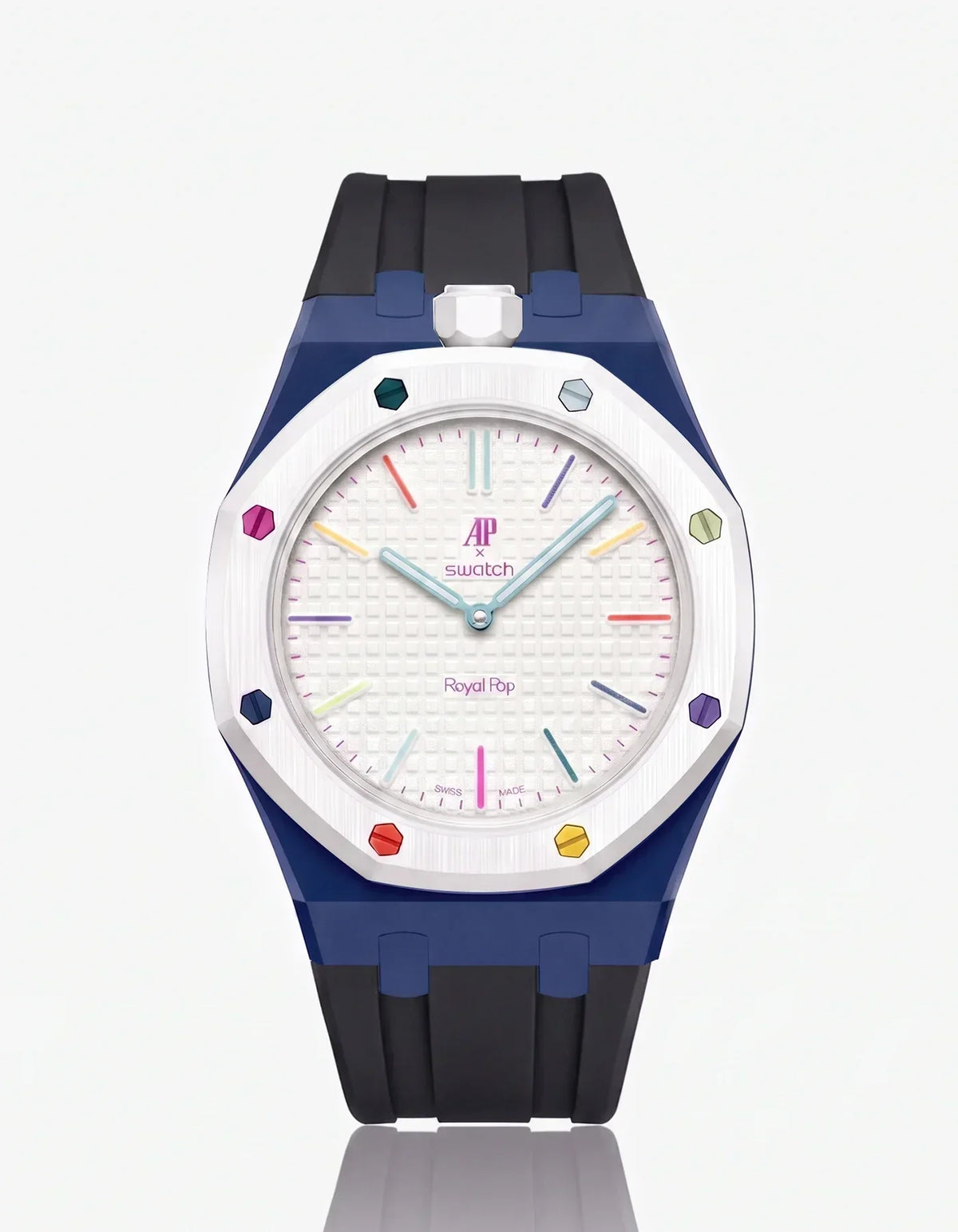 Silicone Strap & Case  Royal Pop Huit Blanc(Customize  Colors)