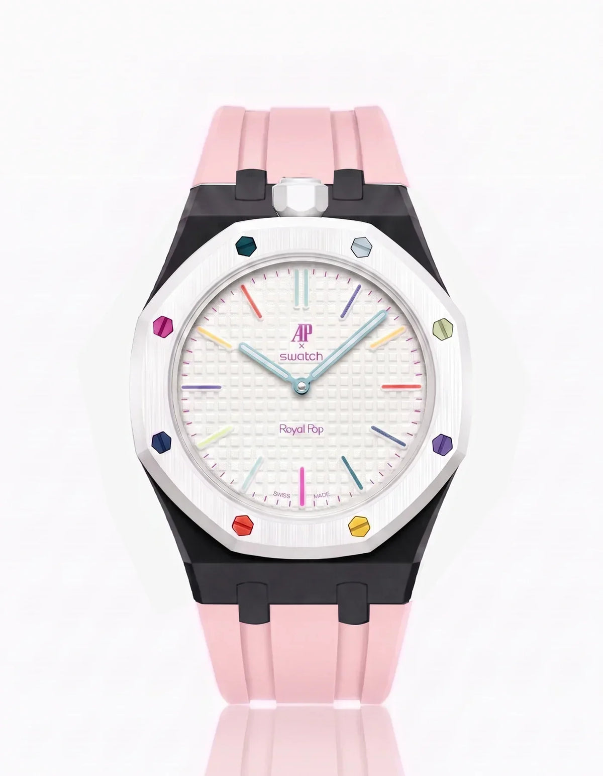 Silicone Strap & Case  Royal Pop Huit Blanc(Customize  Colors)