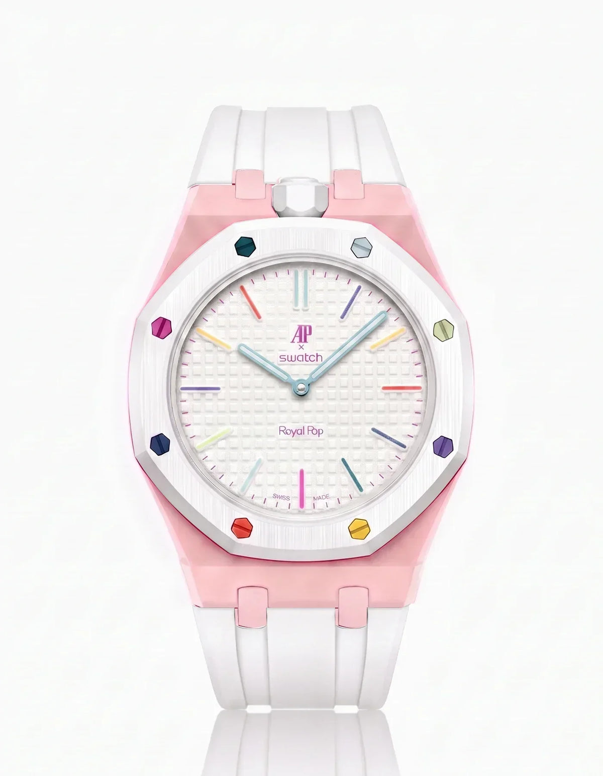 Silicone Strap & Case  Royal Pop Huit Blanc(Customize  Colors)