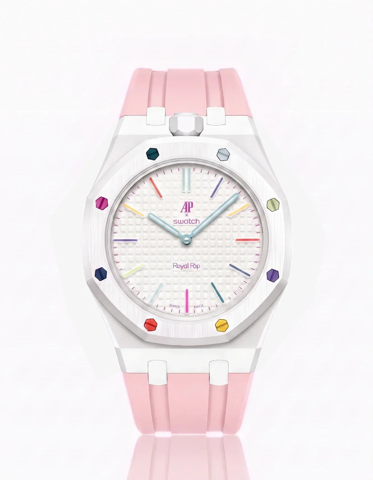 Silicone Strap & Case  Royal Pop Huit Blanc(Customize  Colors)