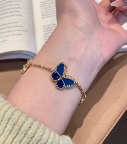 [ElanLuxe Jewerly]LUCKY SPRING BUTTERFLY 5 MOTIF BRACELET