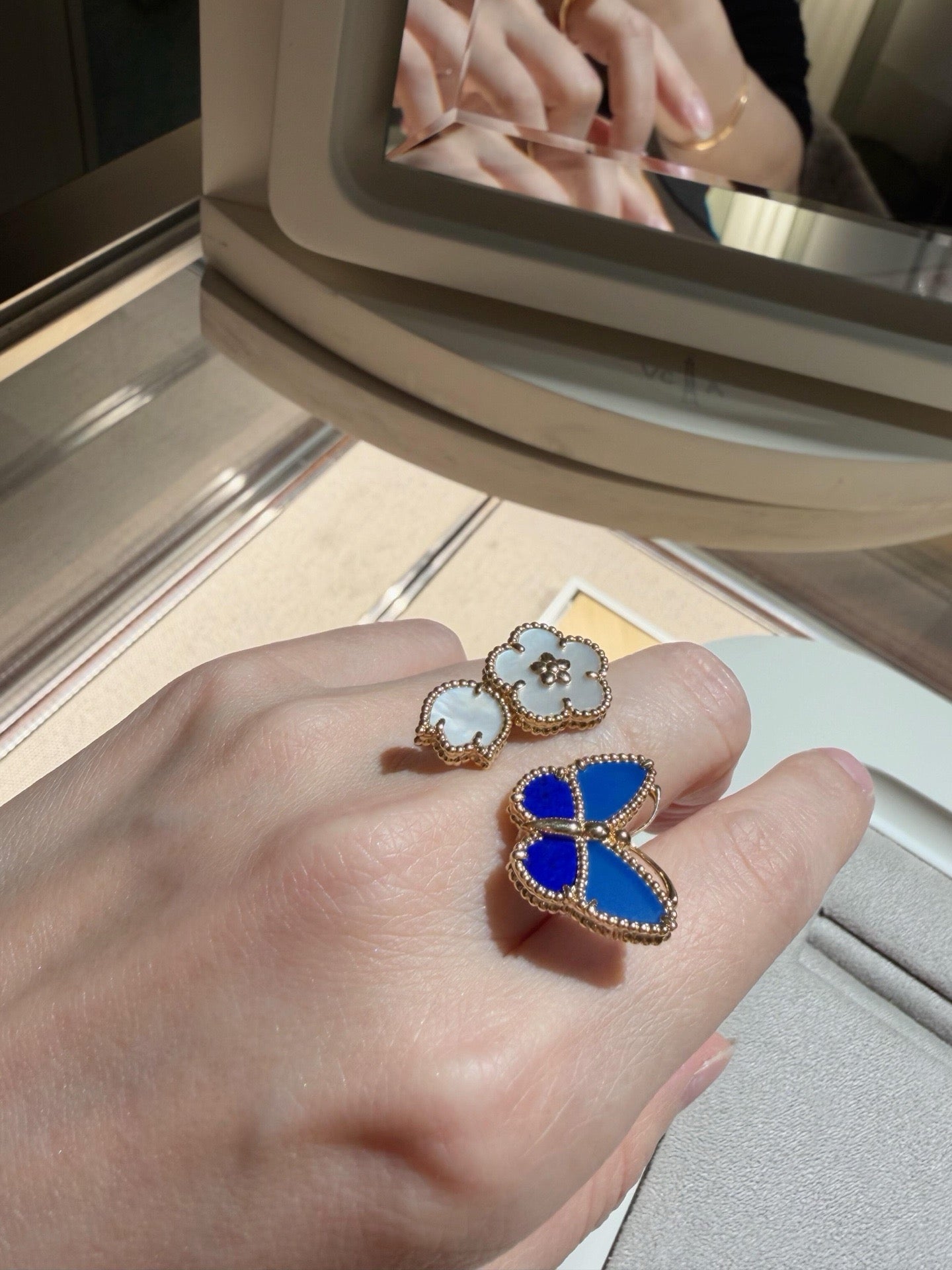 [ElanLuxe Jewerly]LUCKY SPRING BUTTERFLY OPEN-FACE RINGS